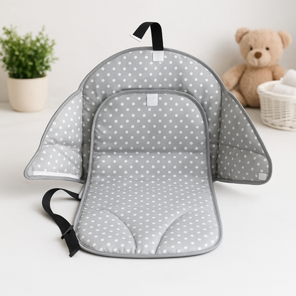 3-in-1 Foldable Diaper Bag with Crib Baby Essentials-4