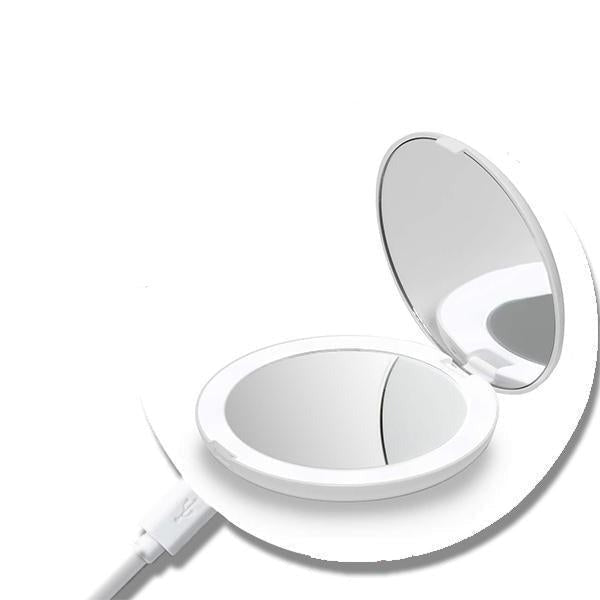 Rechargeable LED Handheld Makeup Mirror Health & Beauty-5
