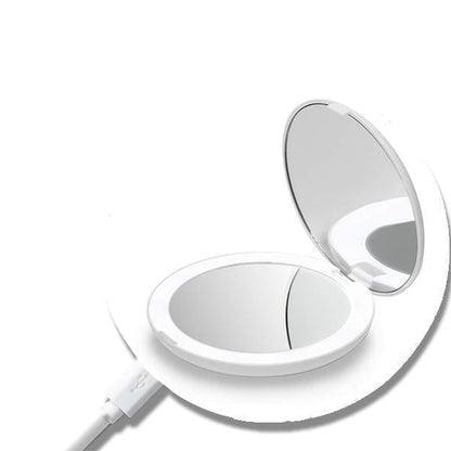 Rechargeable LED Handheld Makeup Mirror Health & Beauty-5