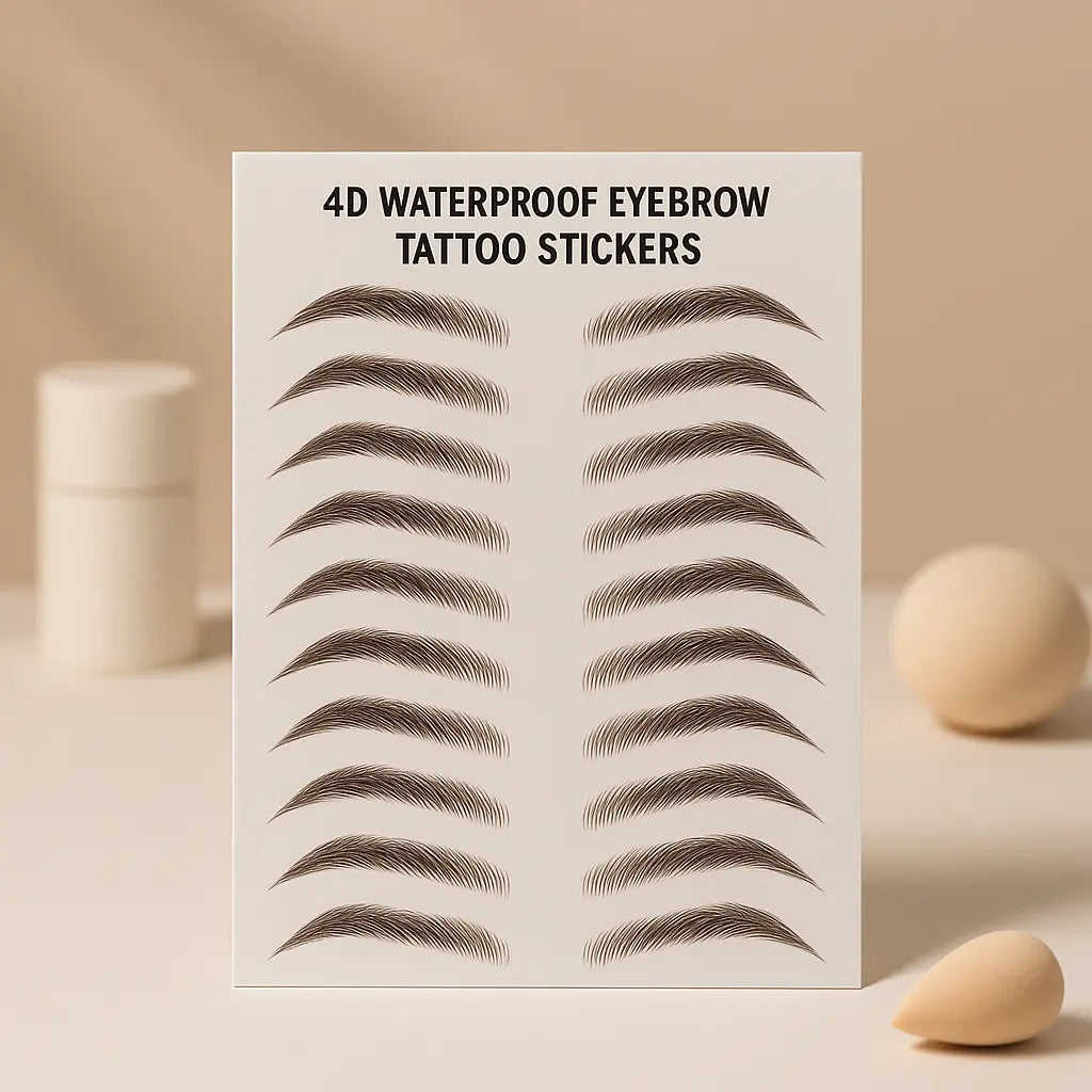 4D Waterproof Eyebrow Tattoo Stickers Health & Beauty-5
