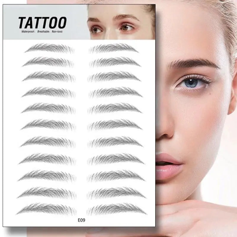 4D Waterproof Eyebrow Tattoo Stickers Health & Beauty-5