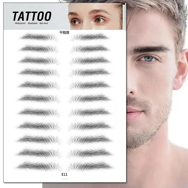4D Waterproof Eyebrow Tattoo Stickers Health & Beauty-5